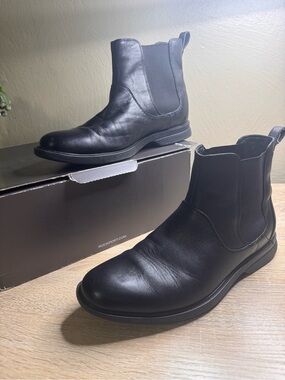 Rockport Men's Black Leather Chukka Chelsea Boots